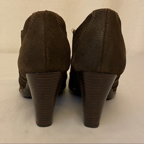 SOFFT Ankle Booties Leather Size 6.5 Brown Heels - Picture 5 of 10